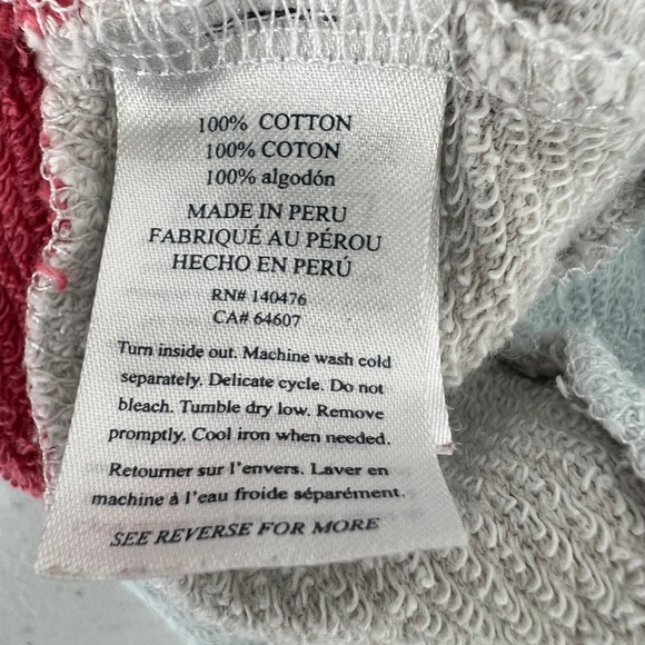 Faherty Women Size Small Soleil Organic Cotton Patchwork Hoodie Sweatshirt - Picture 4 of 11